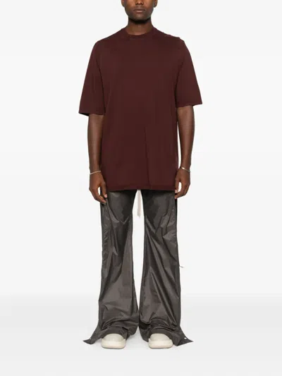 Rick Owens Drkshdw Burgundy Concordians Jumbo Ss T-shirt In Burgundy