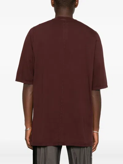 Rick Owens Drkshdw Burgundy Concordians Jumbo Ss T-shirt In Burgundy