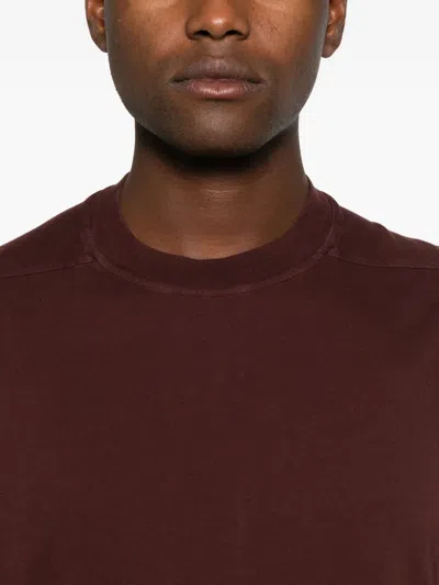 Rick Owens Drkshdw Burgundy Concordians Jumbo Ss T-shirt In Burgundy