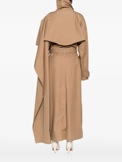 Entire Studios Belted Oversized Coat In Neutral