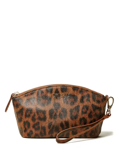 豹纹顶置拉链钱包