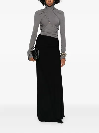 Entire Studios Asymmetric Maxi Skirt In Gray