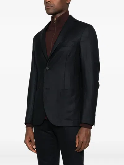 Incotex Buttoned Jacket In Black