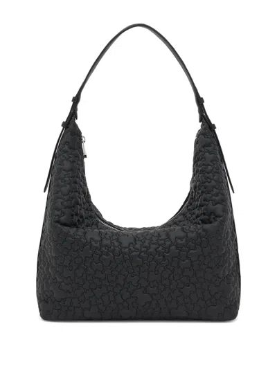 压纹拉链单肩包