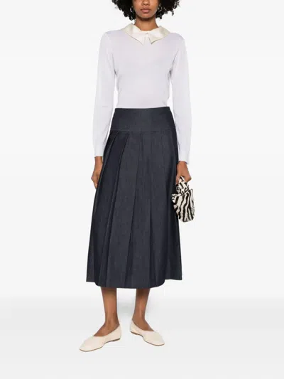 Fabiana Filippi Classic-collar Sweater In White