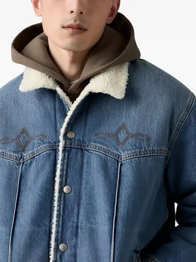 Levi's Sherpa Trucker Jacket Blue In Blue