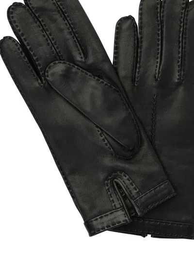 Restelli Stitched Gloves In Black