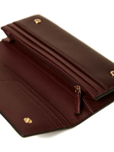 Twinset Double-clasp Wallet In Brown