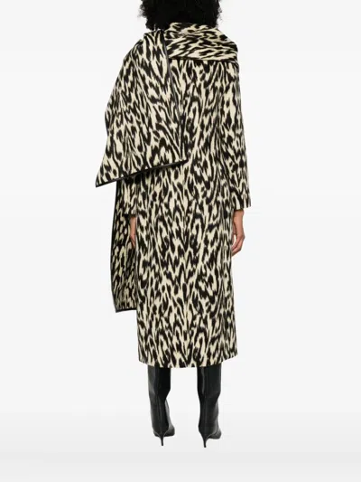 DEMI 双排扣围巾外套