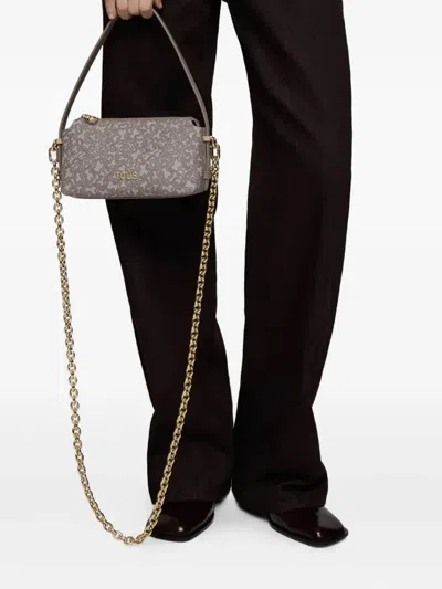 Tous Chain-strap Patterned Satchel Bag In Gray