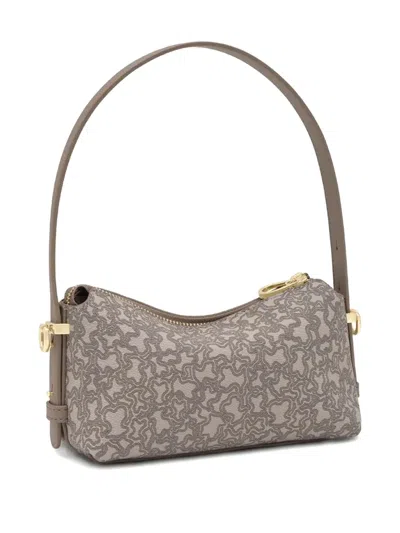 Tous Chain-strap Patterned Satchel Bag In Gray