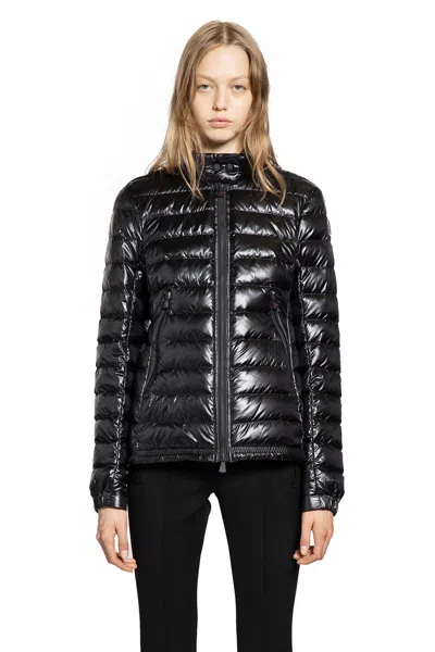Moncler Packable Nylon Down Jacket With Two-way Zip Closure In Black