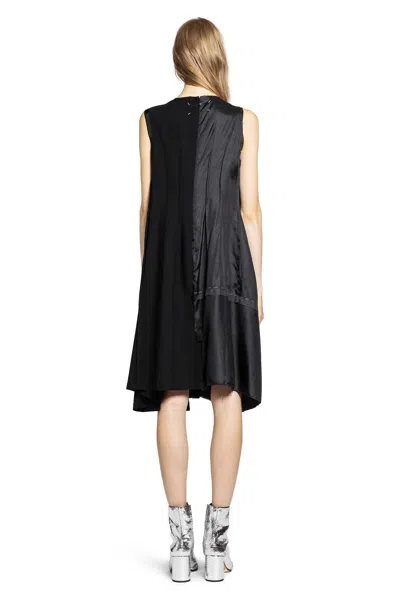 Maison Margiela Asymmetric Midi Dress In Black