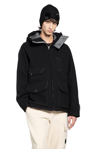 C.p. Company Sweatpants Cargo Pant In Diagonal Raised Fleece Clothing In Black