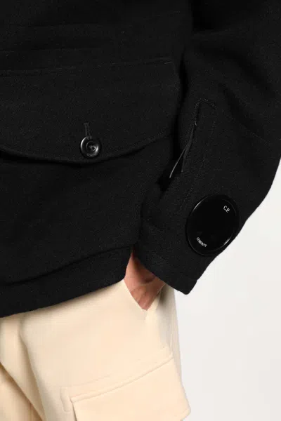 C.p. Company Sweatpants Cargo Pant In Diagonal Raised Fleece Clothing In Black