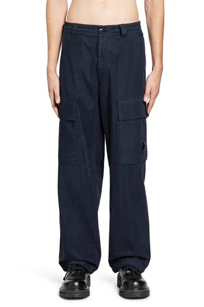 C.p. Company Cargo Microreps Trousers In Blue