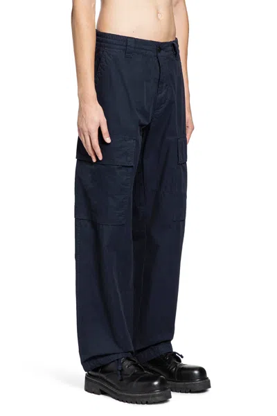 C.p. Company Cargo Microreps Trousers In Blue