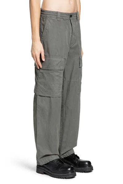 C.p. Company Man Green Trousers In Gray