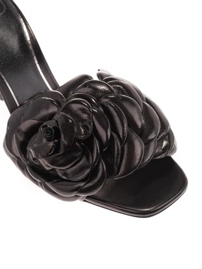 Valentino Leather Mules In Black
