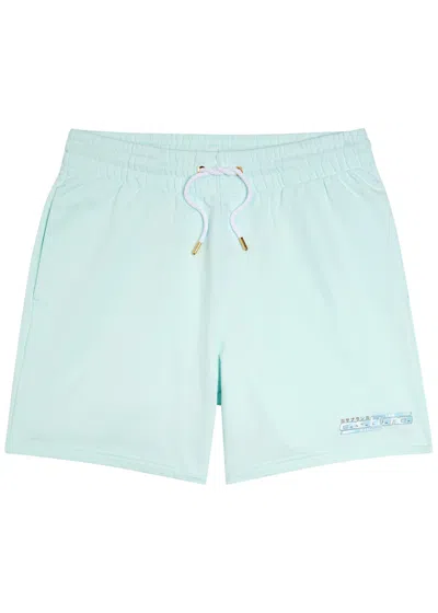 Casablanca Manga Tennis Ball Logo-print Cotton Shorts In Blue