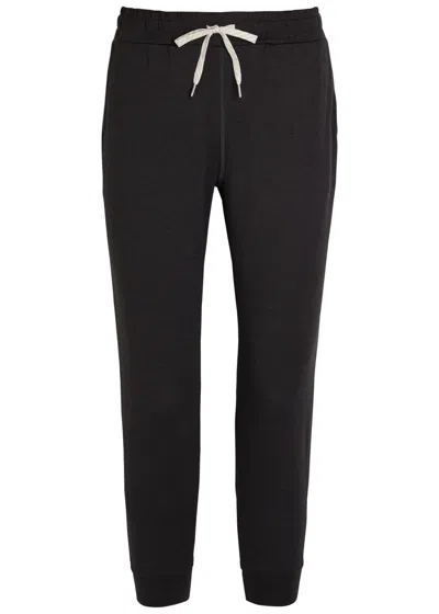 Vuori Performance Slubbed Jersey Cropped Sweatpants In Black