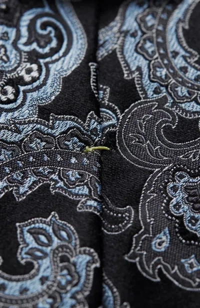 Eton Paisley Silk Classic Tie In Black
