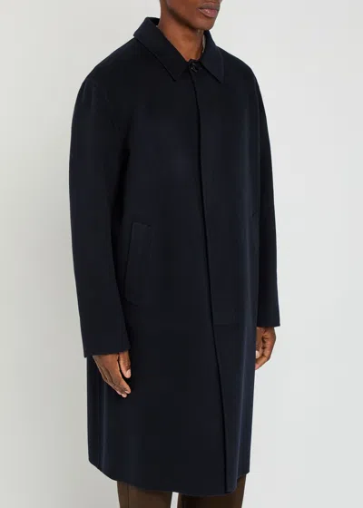 Lardini Virgin-wool Coat In Blue