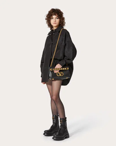 Valentino Embroidered Butterfly Shirt In Black