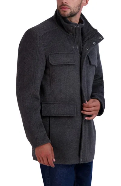 Cole Haan Men's Wool-blend Regular Fit Coat In Gray