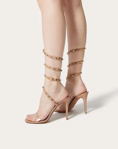 Valentino Rockstud-embellished 100mm Sandals In Brown