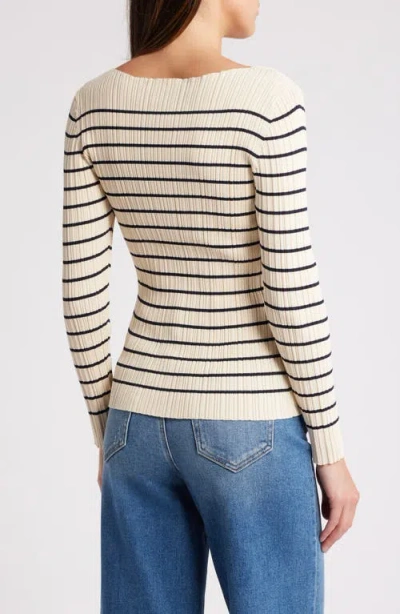 French Connection Stripe Rib Top