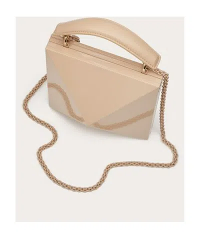 Valentino Geometric Clutch Bag In Pink