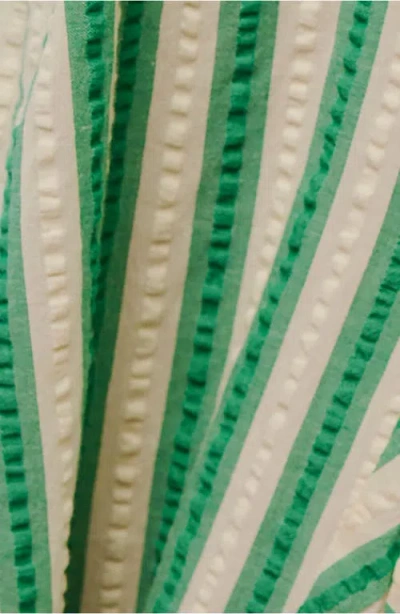 Free People Bop Around One-piece Romper Womens Striped Tie Neck Buu192 In Green