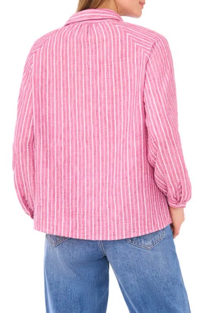 Ted Baker Stripe Oversize Button-up Shirt In Pink