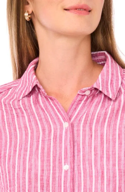 Ted Baker Stripe Oversize Button-up Shirt In Pink