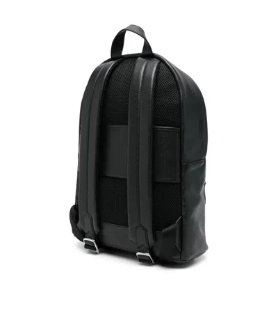 Polo Ralph Lauren Large Dome-shaped Backpack In Smooth Leather In Black