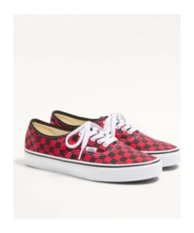 Valentino X Vans Men's Tess St Vlogo Check Canvas Low-top Sneakers In Red