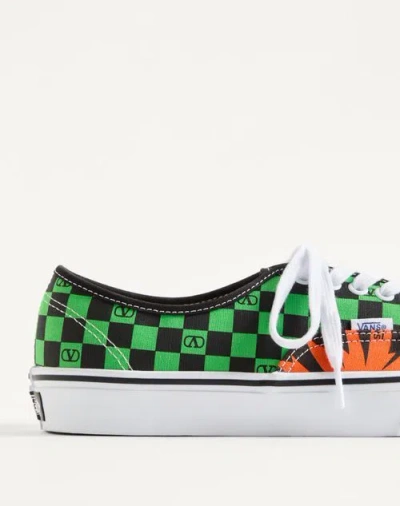 Valentino X Vans Men's Tess St Vlogo Tropical Canvas Low-top Sneakers In Multi