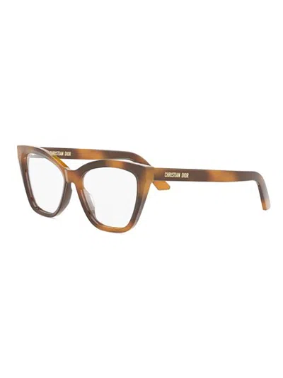 Dior Eyewear Cat-eye Frame Glasses In Brown