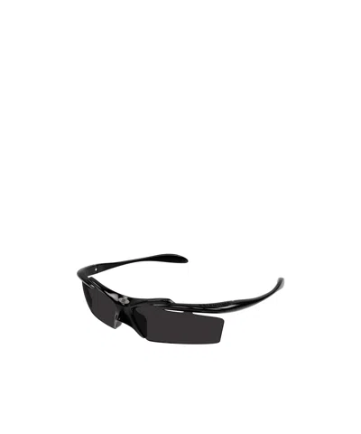 Balenciaga Turbo Rectangle Sunglasses In Black In Black