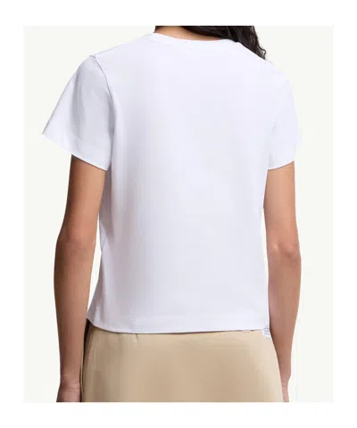 Moncler White Cotton Logo T-shirt In White