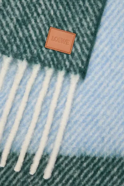 Loewe Colour-block Alpaca And Wool-blend Scarf In Multi