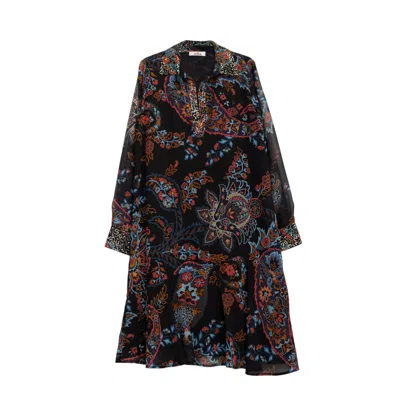 Niza Women's Short Dress With V-neck