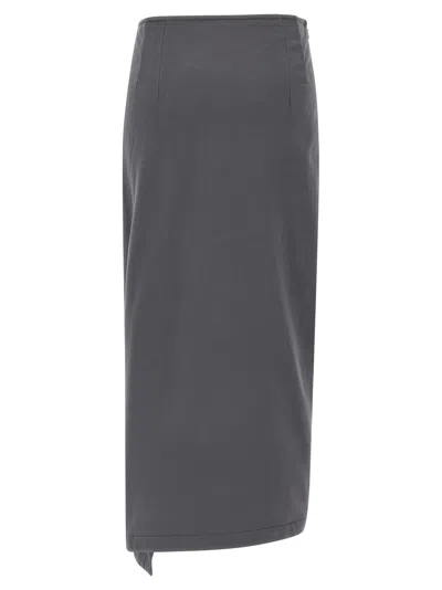 Dries Van Noten Hanam Skirt In Gray