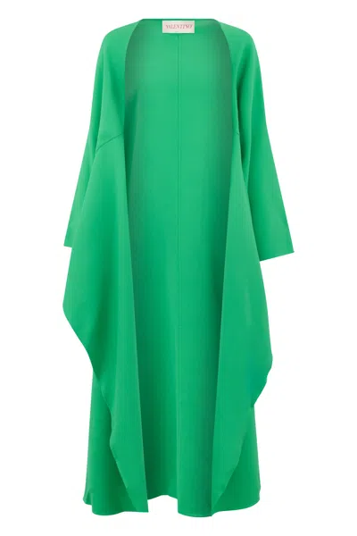 Valentino Virgin Wool Cape In Purple