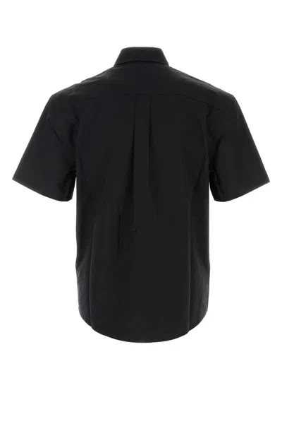 Casablanca Short Sleeve Poplin Shirt With Chest Pocket In Black