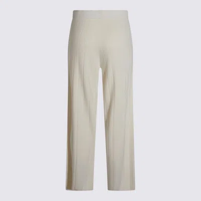 Max Mara White Cashmere Jardin Pants In Neutral