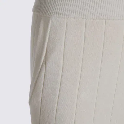 Max Mara White Cashmere Jardin Pants In Neutral