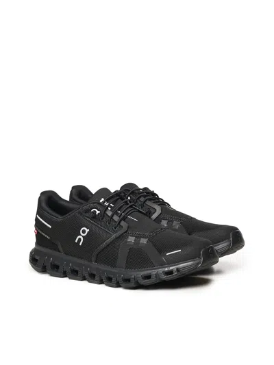 On Running Black Mesh Cloud 6 Sneakers In Black