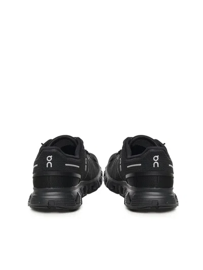 On Running Black Mesh Cloud 6 Sneakers In Black